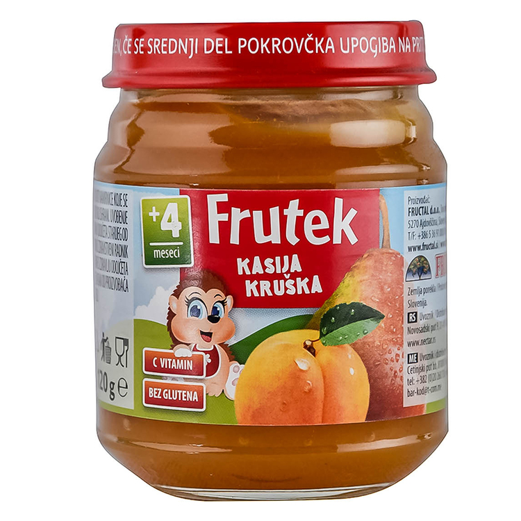 Frutek kašica kajsija kruška 120g