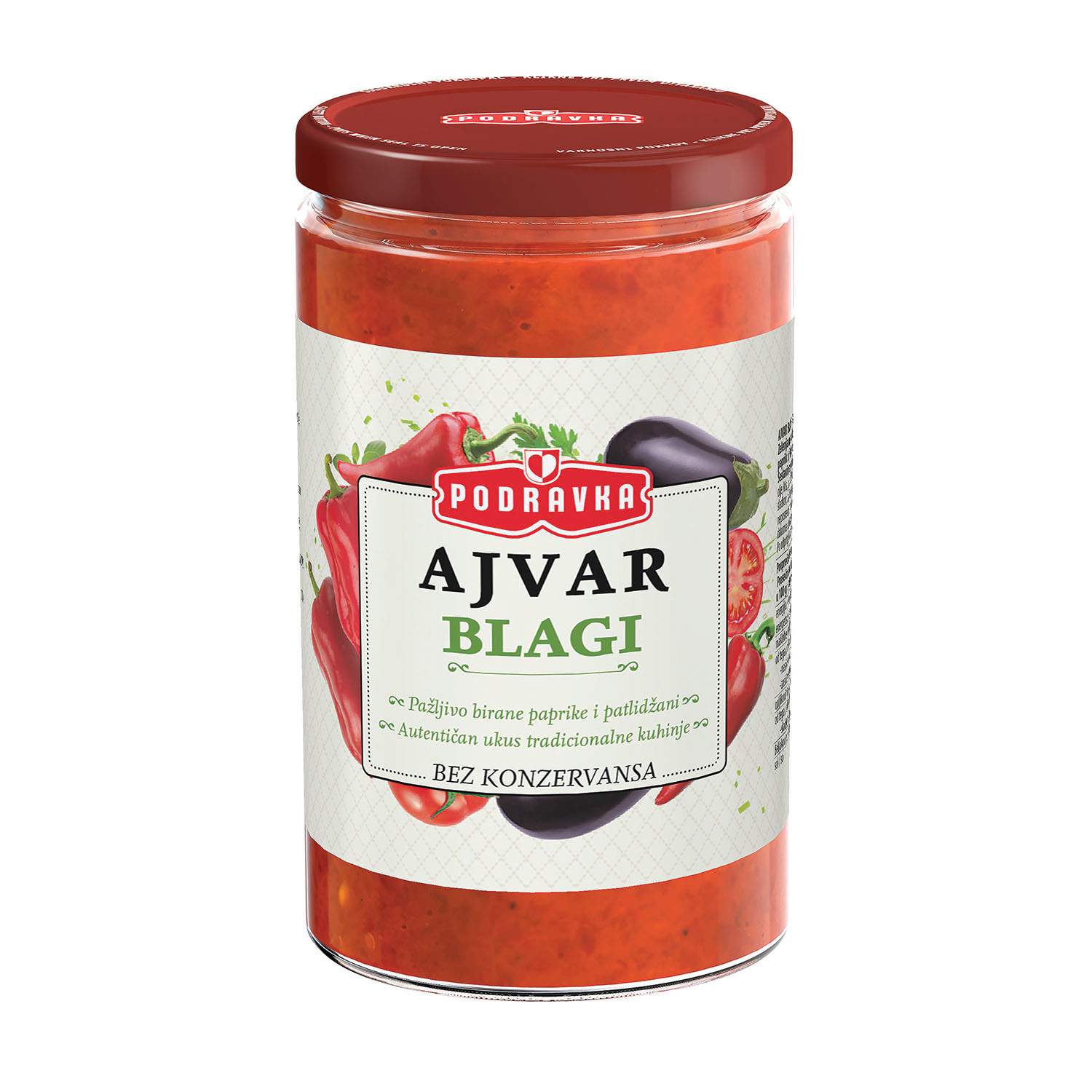 Podravka ajvar blagi 690g