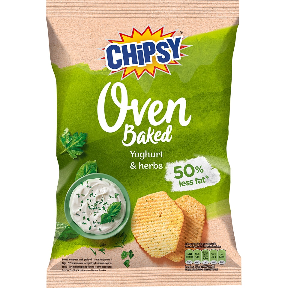 Chipsy oven yoghurt & herbs 125g