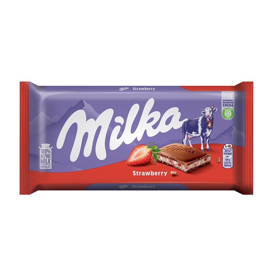 Milka strawberry 100g