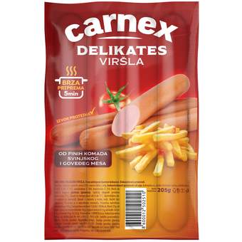 Carnex pileći hot dog 800g