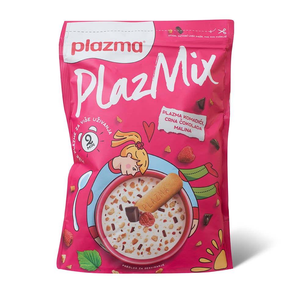 Plazmix čokolada i malina 350g