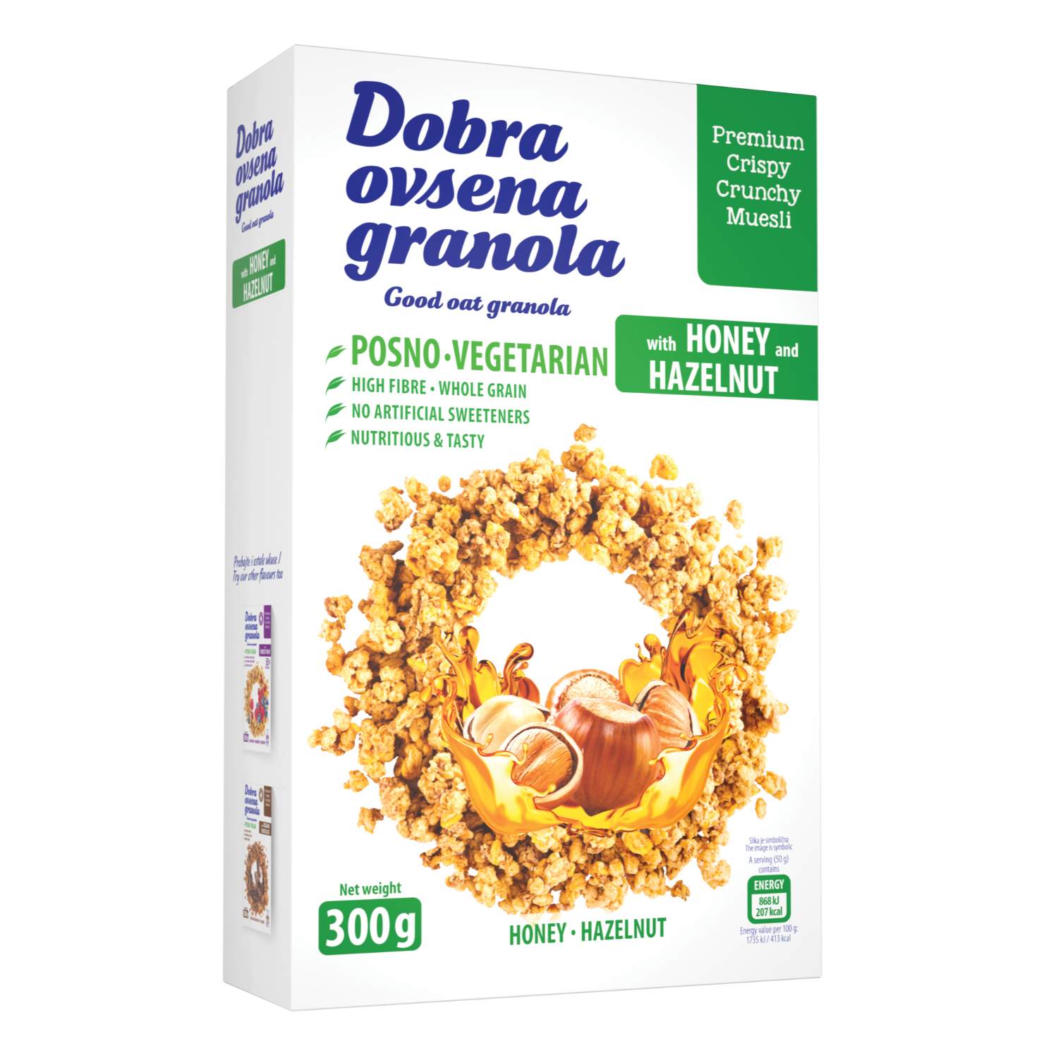 Dobra ovsena gran med lešnik 300g