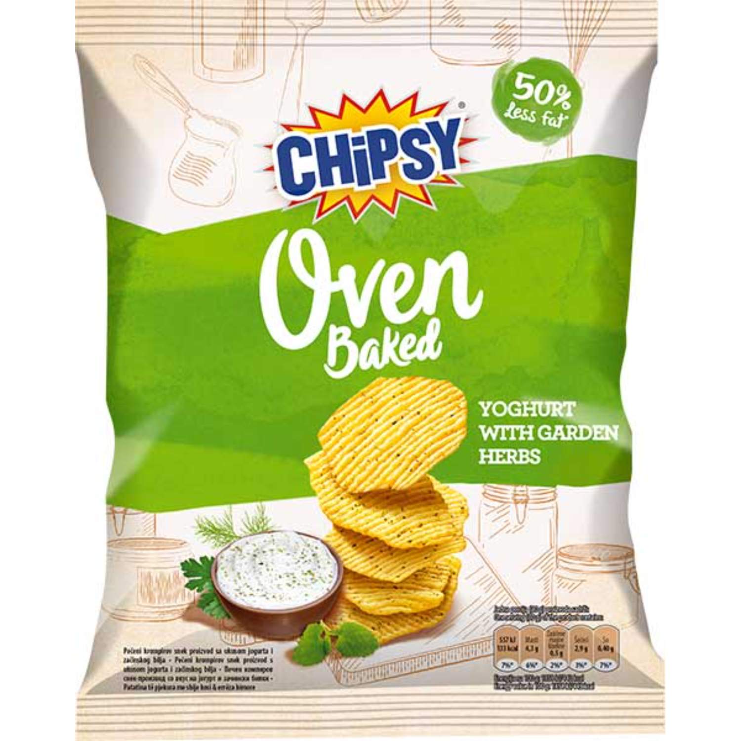 Chipsy oven yoghurt & herbs 70g