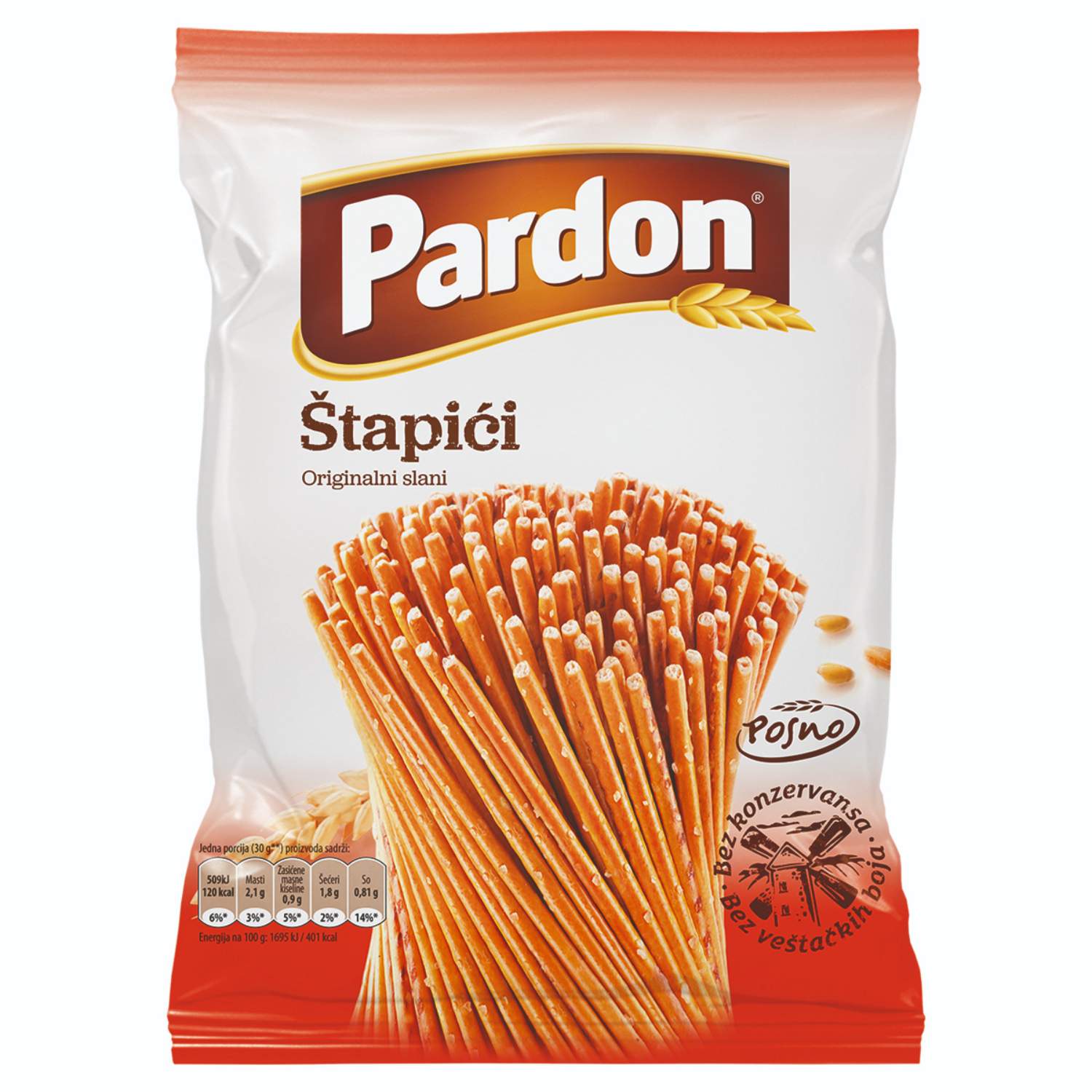Pardon štapići slani 90g
