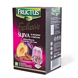 Fructus exclusive čaj šljiva sa rumom i cimetom 60g