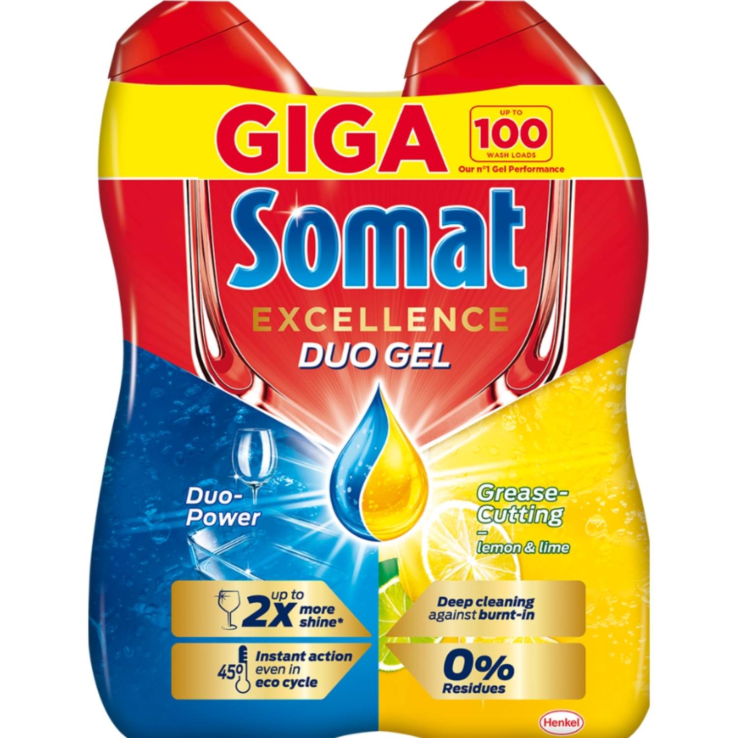 Somat gel za maš.pranje posuđa limun 100wl