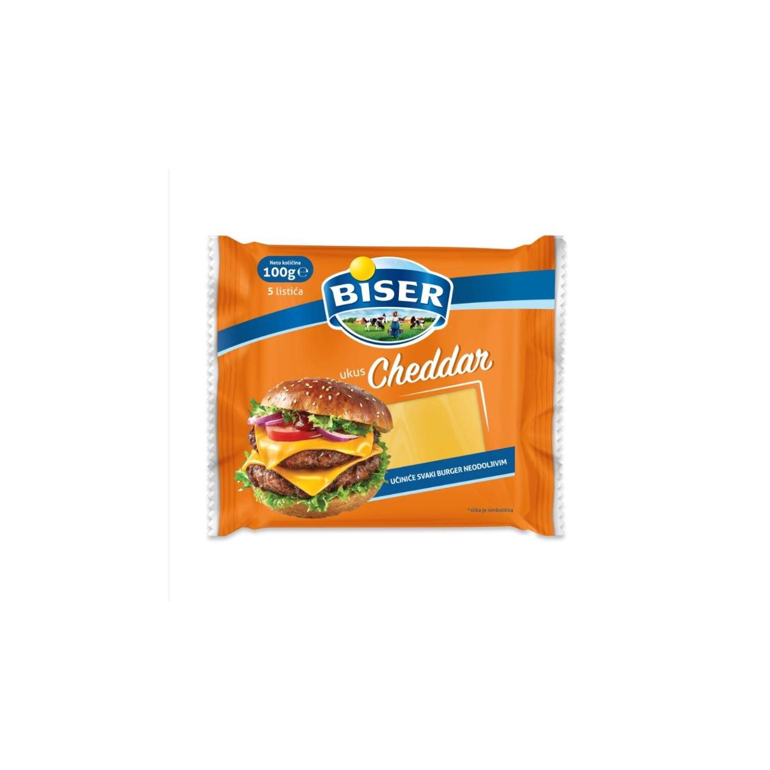 Biser topljeni sir cheddar 100g